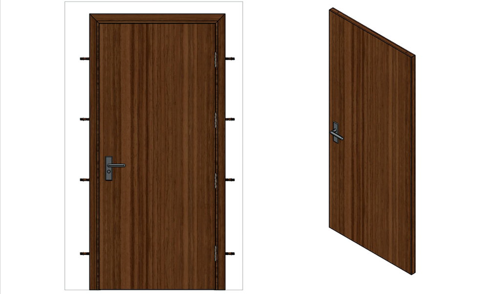 Ứng dụng KHS Panel trong cửa gỗ ngăn cháy 1 cánh